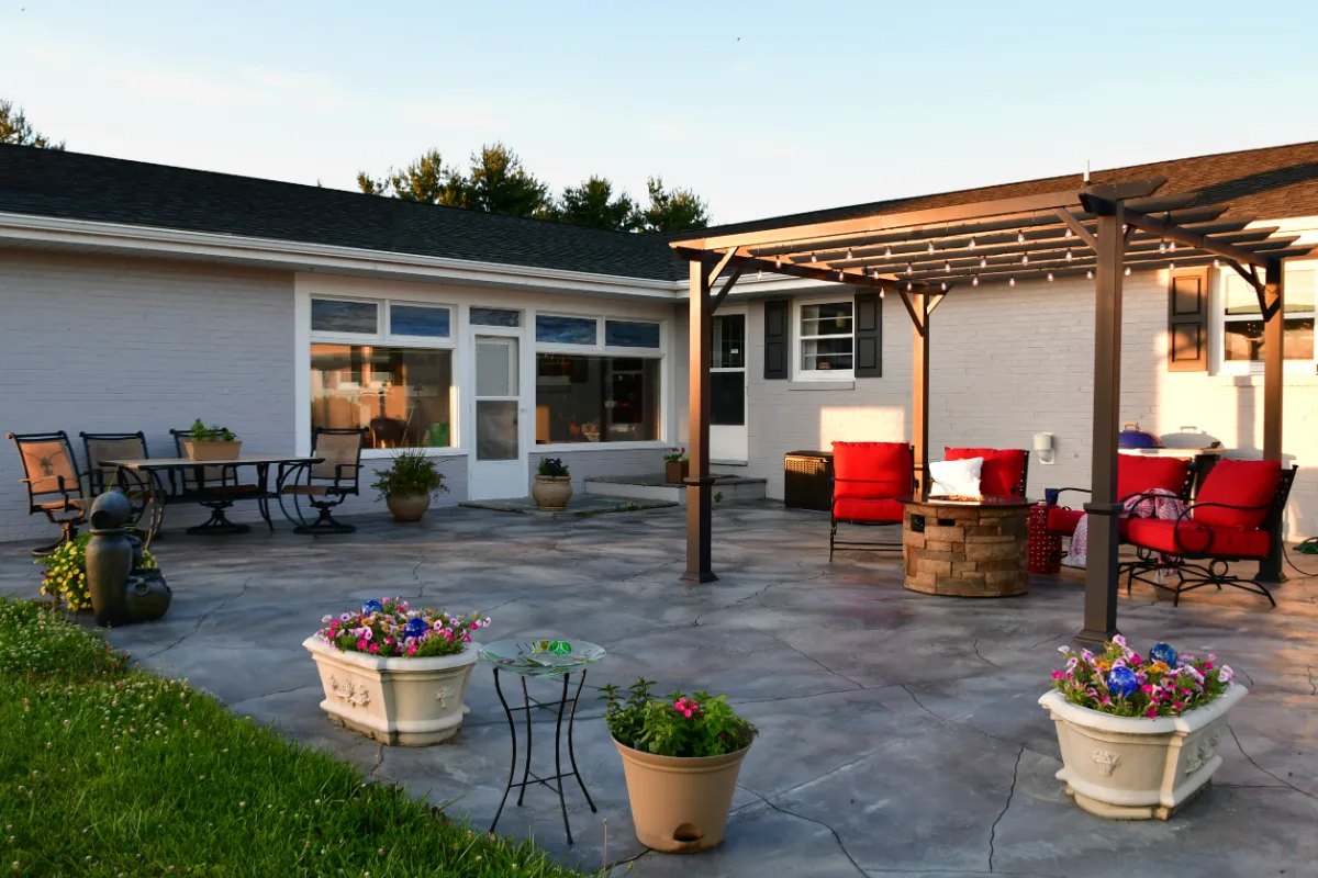 concrete patio in Salida, CO