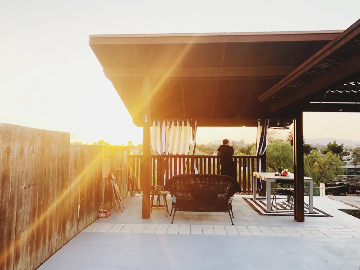 pergola over a deck in Salida, CO